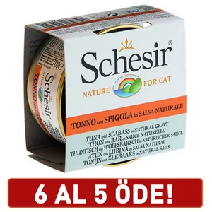 Ton Balıklı Ve Levrekli Soslu Yetişkin Kedi Konservesi 6 X 70 gr