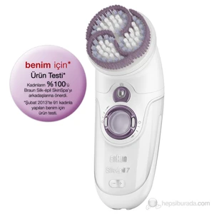 Silk-épil 7 Sonic Peeling Cihazı 2 Hız Ayarıyla Beyaz Renkli Kablosuz Kullanım 40 dk