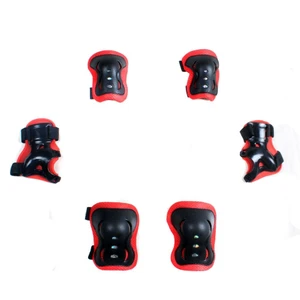 Xbyc 961 Bsklt Dirseklik Dizlik Bileklik 6'Lü Set Lüx Siyah Kırmızı