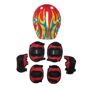 Xbyc Ck 06 Bisiklet Kask Koruma Çocuk Set Kırmızı Çizgi