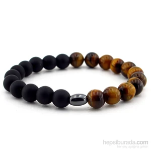 Kaplan Gözü Mat Onix Oniks Erkek Bileklik B429