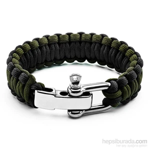 Çelik Klips Paracord 550 Paraşüt İpi Bileklik