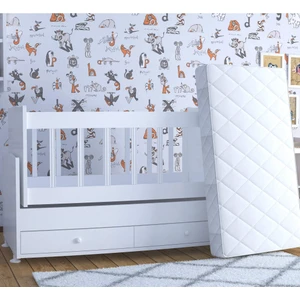 Ahşap Sallanır Çift Çekmeceli Beşik + Yatak