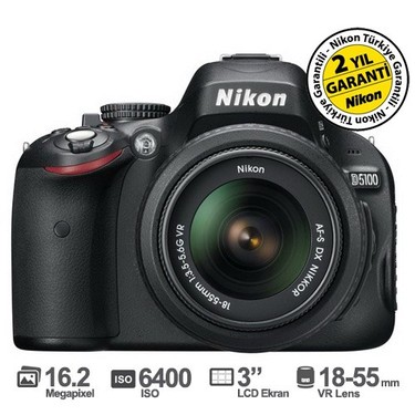Nikon D5100 18-55 VR 16.2MP 3