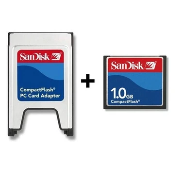 Sandisk PCMCIA-CF Compact Flash Adaptör + 1GB Compact Flash