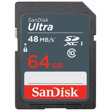 SanDisk Ultra SDXC 64GB 48MB/s Class 10 UHS-I Hafıza Kartı