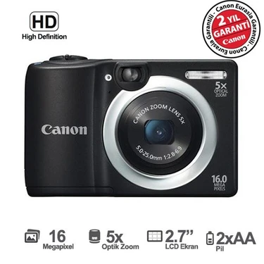 Canon Powershot A1400 16 MP 5X Optik Zoom 2,7" LCD  Dijital Fotoğraf