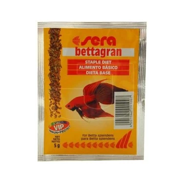 Sera Bettagran Balık Yemi 5 Gr Betta Balıkları İçin Yüksek Kalite Granül