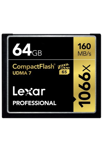 Lexar 64Gb 1066X Professional Cf - 160 Mb/Sn.Compackt Flash Hafıza Kartı
