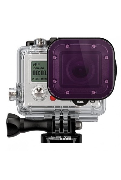 Filtro Immersione Magenta GoPro ADVFM-301 - Per Riprese Sott'Acqua In Acque Verdi O Dolci, Vetro Ottico Resistente