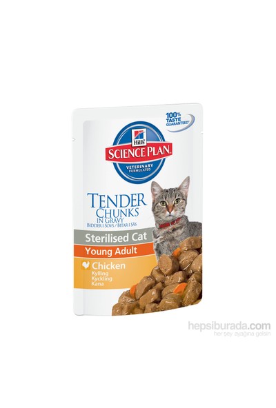 Hill's Science Plan Yetişkin Kısırlaştırılmış Kedi Tavuklu Yaş Mama Pouch 85 Gr