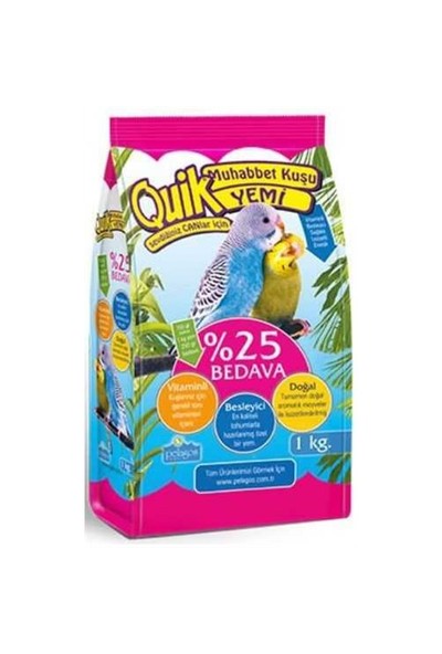 Quik Muhabbet Kuşu Yemi 1 Kg