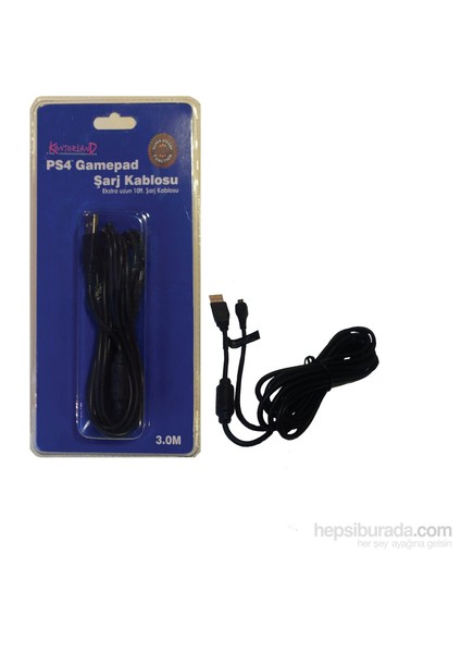 PS4 Gamepad Şarj Kablosu (3M)