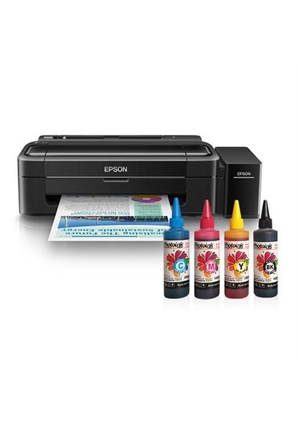 L310 Photoink Mürekkepli 4 Renk Bitmeyen Kartuşlu (1 Sayfa Renkli Baskı 0,01 Tl)