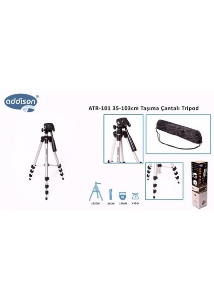 ATR-101 35-103cm Taşıma Çantalı Tripod
