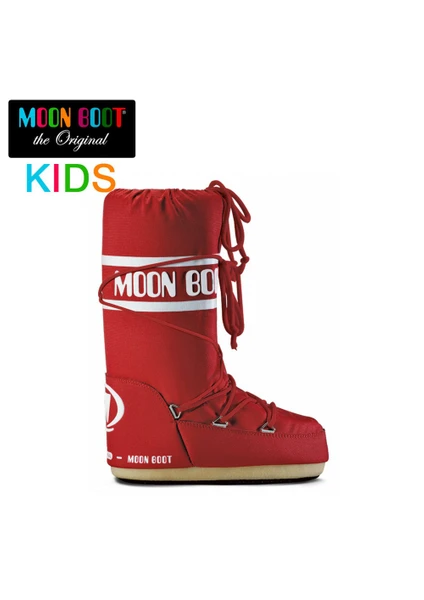 Moon Boot Nylon Red (27-34) Çocuk Kar Botu 2MONK2012002