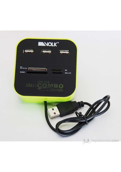 CB26 USB Combo 3 Port Hub, SD, Micro SD, M2, MS Kart Okuyucu