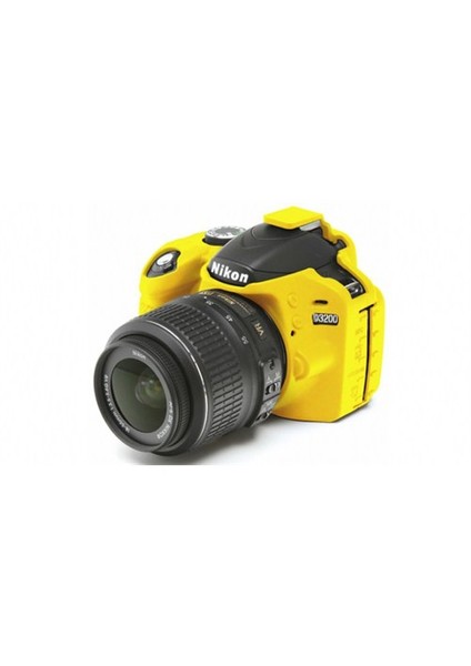 EasyCover Nikon D3200 Silikon Kılıf ECND3200Y(Sarı)