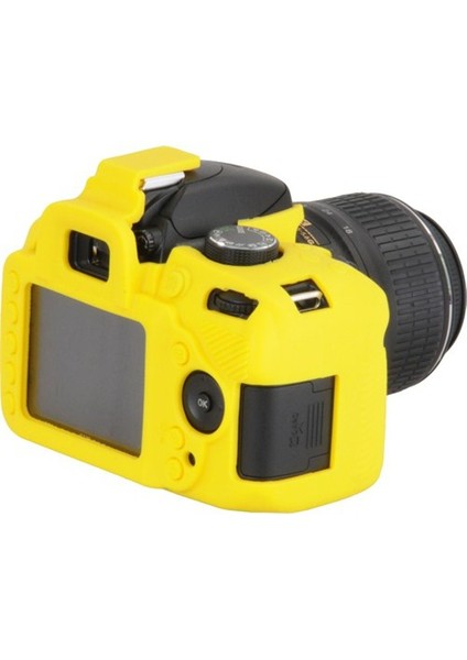 EasyCover Nikon D3200 Silikon Kılıf ECND3200Y(Sarı)