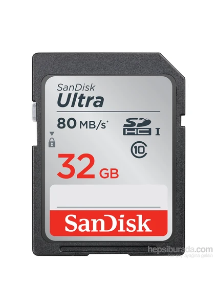 SanDisk Ultra SDHC 32GB 80MB/s Class 10 UHS-I Hafıza Kartı SDSDUNC-032G-GN6IN - 5 Adet