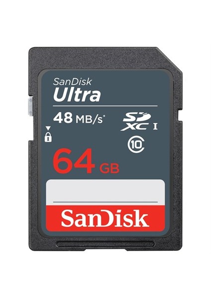 SanDisk Ultra SDXC 64GB 48MB/s Class 10 UHS-I Hafıza Kartı SDSDUNB-064G-GN3IN