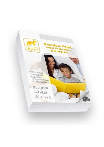 Premium İnci Fotoğraf Kağıdı - 300Gsm - 50Yp - A3