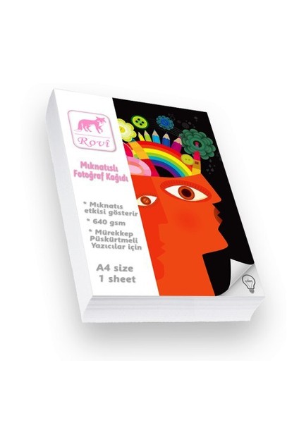 Fine-Art Mıknatıslı Fotoğraf Kağıdı - 640Gsm - 1Yp - A4