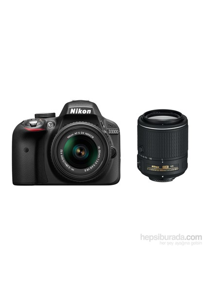 Dslr D3300 18-55Vr Iı + 55-200Vr Iı Duble Kit Fotoğraf Makinesi