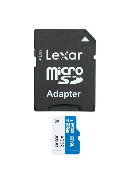 16GB microSDHC Class 10 45mb/s Hafıza Kartı (adaptörlü) LSDMI16GBBEU300A
