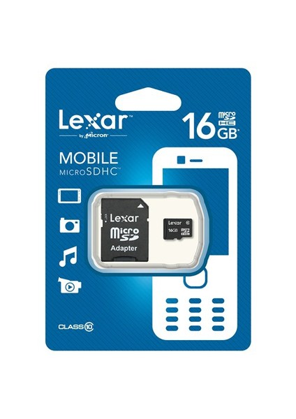 16GB microSDHC + SD Adaptör Class 10 Hafıza Kartı (LSDMI16GABEUC10A)