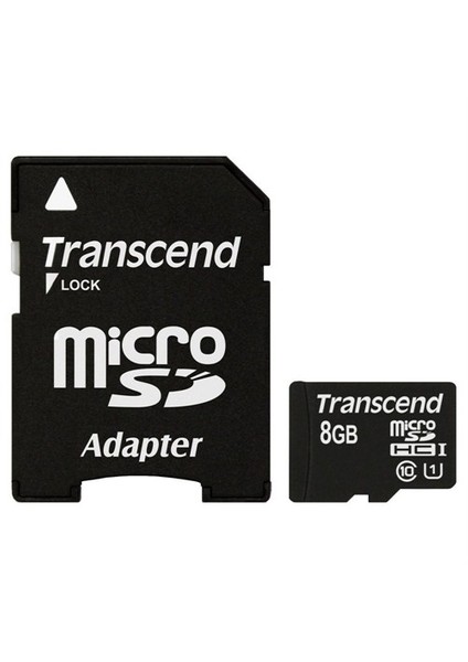 8GB microSDHC Class10 U1 SD adaptörlü