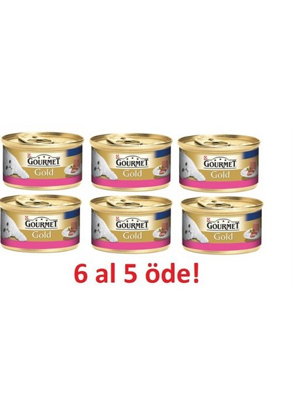 Purina Gourmet Gold Kıyılmış Sığır etli 85 gr 6 al 5 Öde!