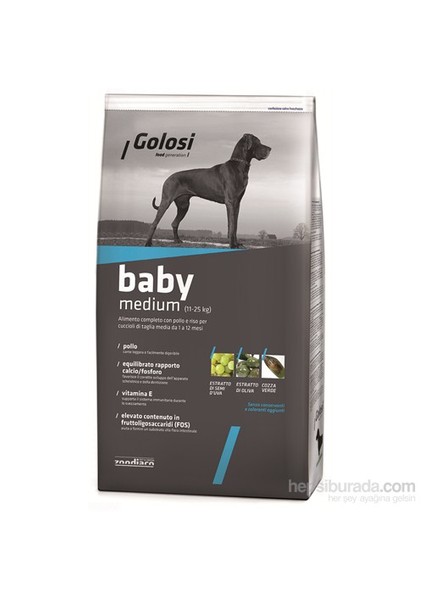 Dog Baby Medıum Tavuk Etli Ve Pirinçli Orta Irk Yavru Köpek Maması 12 Kg