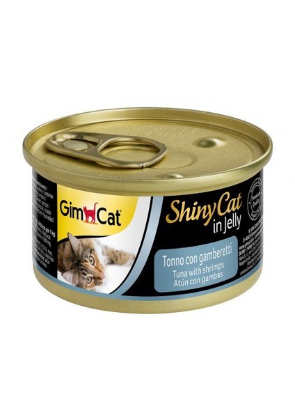 Yeni Shinycat Öğünlük Konserve Kedi Maması-Ton Balıklı Karidesli 70gr