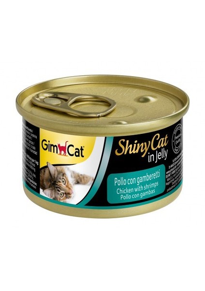 Gimpet Shiny Cat Tavuklu Karidesli Jöleli Konserve Mama 70gr