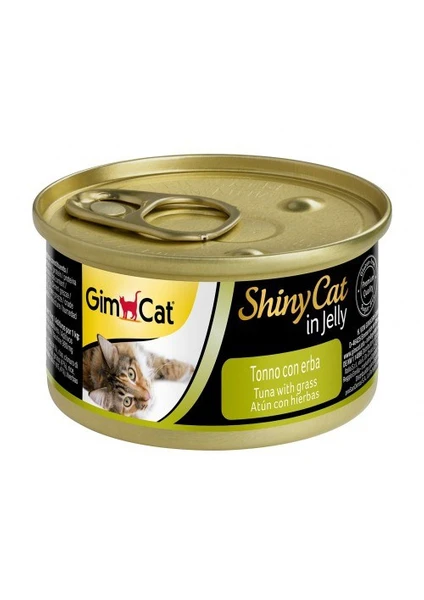 Shiny Cat Ton Balıklı Çimenli Jöleli 70 gr