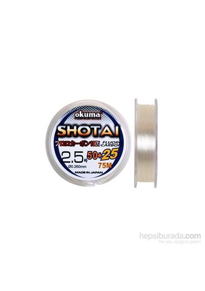 Shotai Fluorocarbon Serisi 75M Şeffaf Misina