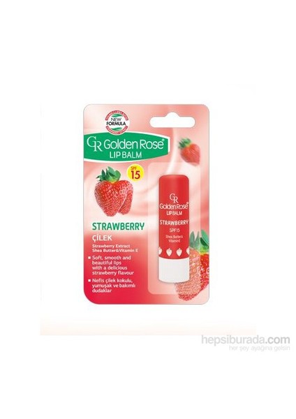 Golden Rose Lip Balm No: 04 Strawberry - Dudak Nemlendiricisi - 8691190070069