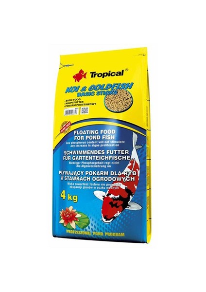 40372 Koı & Goldfish Basıc Sticks 4 Kg