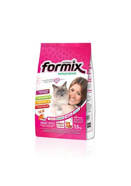 Etli Kedi Maması 1;5 Kg