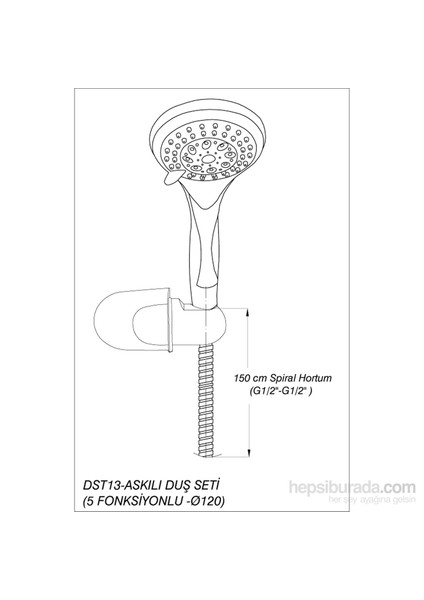 Askılı Duş Seti(5 Fonksiyonlu)