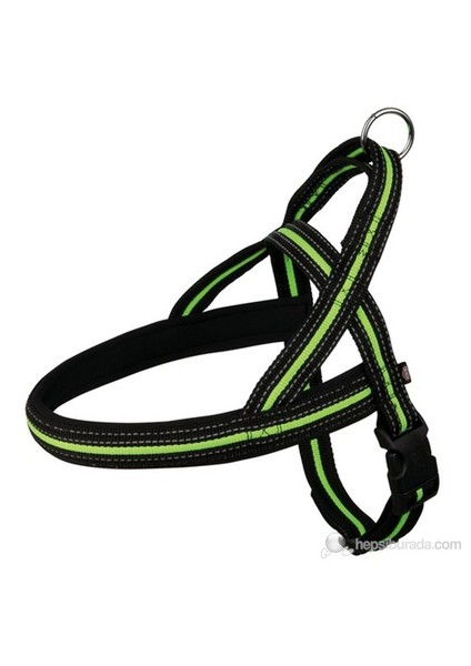 Köpek Göğüs Tasma M-L 53-66Cm/35Mm Siyah/Yeşil