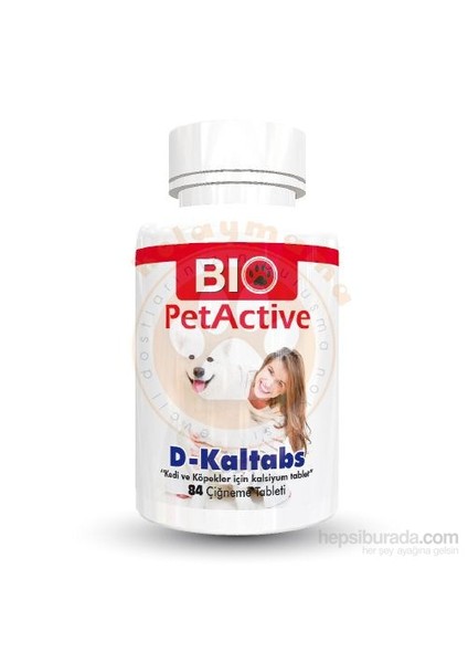 Bio Active D-Kaltabs Kedi Ve Köpek 84 Kalsiyum Tableti 126 Gr