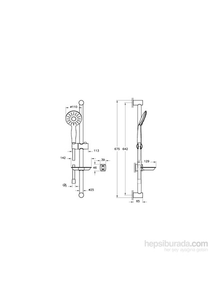 Slim 3F Sürgülü El Duşu Takımı fiyatları