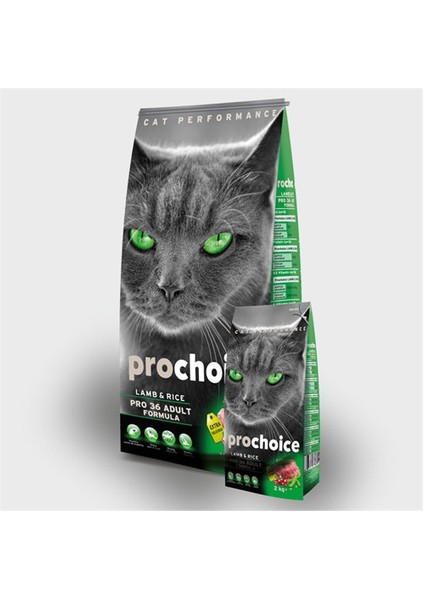 Prochoice Pro 36 Kuzu Ve Pirinçli Yetişkin Kedi Kuru Mama 2Kg