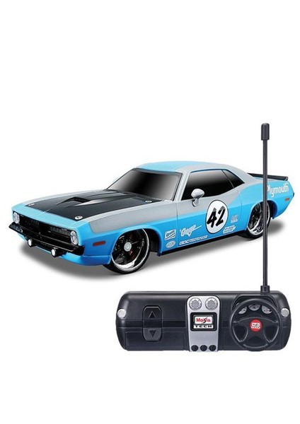 Maisto Tech 1:24 1970 Plymouth Hemi Cuda U/K Araba Mavi