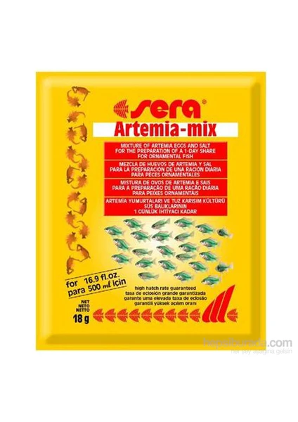 Artemia Mix Balık Yemi 18 Gr