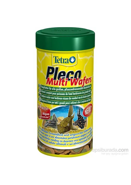 Tetra Pleco Multi Wafers Balık Yemi 250 Ml