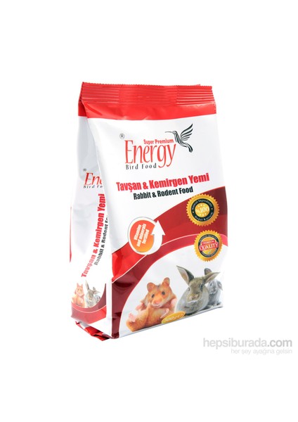 Bird Food Energy Super Premıum Energy® Tavşan Ve Kemirgen Yemi(500 G)