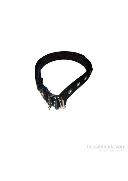 Yumuşak Dokulu Siyah Köpek Boyun Tasması Orta 25 Mm X 43 - 52 Cm